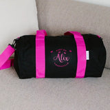 Le sac polochon personnalisé standard (20l) | Noir & fushia