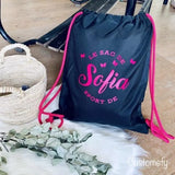 Le sac de piscine | Noir fushia